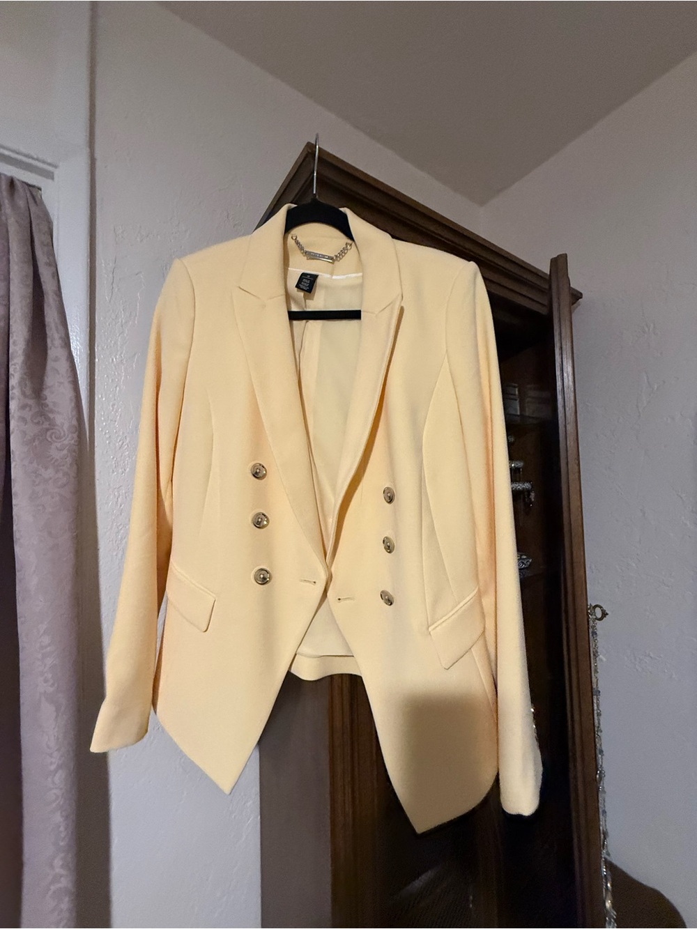 White House Black Market Yellow Blazer
